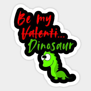 Valentines Day Dinosaur Sticker